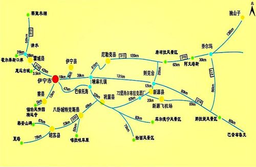 伊犁旅游景点地图-伊犁旅游景点地图高清