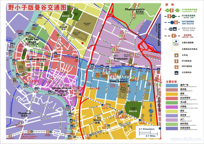 曼谷旅游景点地图-曼谷旅游景点地图全图